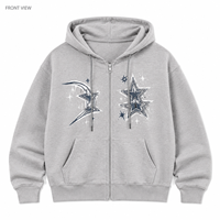 Sweat à capuche zippé camouflage pour homme, motif graphique, polaire épais 400 g/m², broderie personnalisée, streetwear, sweats à capuche de haute qualité en gros