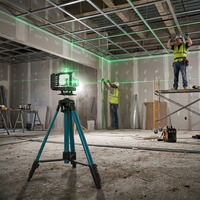 Niveau laser vert 4D puissant à 16 lignes, longue portée, mode pulsé, haute visibilité extérieure, pour la cartographie de précision et l'inspection des marchandises
