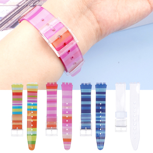 Correas de <span class=keywords><strong>Reloj</strong></span> de PVC de 16 mm, 17 mm y 19 mm, Correas de Muñeca para Relojes <span class=keywords><strong>Swatch</strong></span>, Accesorios para Relojes - Product Image 1