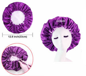 หมวกคลุมผมผ้าซาตินไหมพิมพ์ลายดิจิตอลสองชั้น สไตล์แฟชั่น สี่ฤดู ลายเรียบ รับผลิตตามสั่ง ขายส่งจากโรงงาน พร้อมสกรีนโลโก้ - Product Image 3