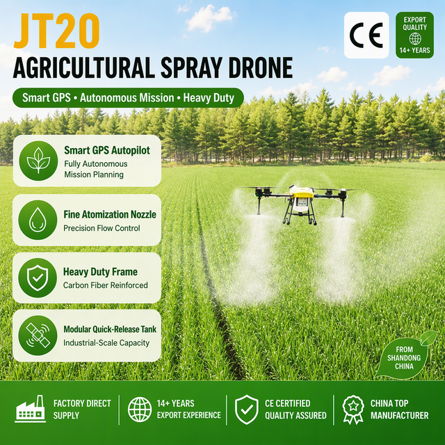 Joyance Agriculture Drone UAV Aerial Spraying Long Endurance Spraying Potato Field for Seed Sowing Solution Corn Field Spraying