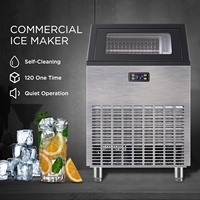 Hicon-máquina de hielo de alta eficiencia, máquina independiente comercial automática, compresor de 120 kg/24 h