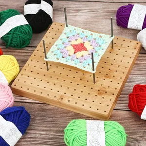 Planche à tricoter en bois réutilisable, tapis de blocage artisanal pour le tricot, idéal pour les créations <span class=keywords><strong>Granny</strong></span> Square, les amateurs de broderie et les fournitures de couture - Product Image 4