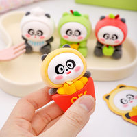 Caja Misteriosa de la Serie Q Food Fun: Figura de Panda de PVC Esponjosa y Adorable, Miniatura Decorativa de Escritorio, Juguete Sorpresa, Caja Ciega al por Mayor
