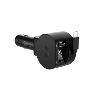 Cargador de Coche 3 en 1 de 68W con Cable Retráctil USB Tipo C PD 30W 20W Carga Rápida para <span class=keywords><strong>iPhone</strong></span> Samsung Teléfono Móvil - Product Image 2