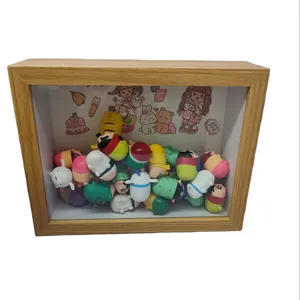 deep kids DIY deep high quality Wooden Art stuff filling shadow box display photo picture frame for putting stuffs