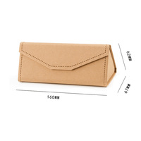 Étui à lunettes en papier Kraft écologique pliable, Logo personnalisé, bon marché, boîtier Triangle pour lunettes de soleil