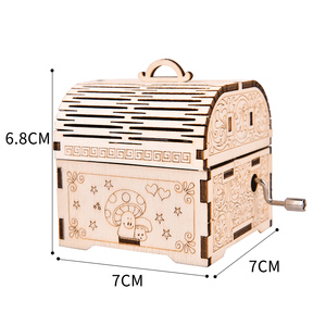 Hot sale Wooden Puzzle 3d bts music boxes mechanism movement handmade