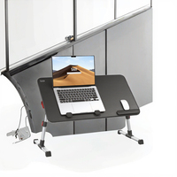 Support d'ordinateur portable pliable grande taille en métal réglable pour lit et bureau – Table d'appoint pliable pour ordinateur