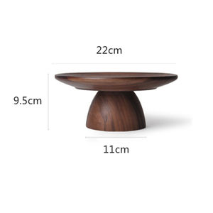 Support <span class=keywords><strong>de</strong></span> plat rond <span class=keywords><strong>en</strong></span> bois <span class=keywords><strong>de</strong></span> noyer unique pour la décoration <span class=keywords><strong>de</strong></span> la maison <span class=keywords><strong>de</strong></span> luxe, le restaurant, les fruits, les sushis, les gâteaux, les desserts - Product Image 5