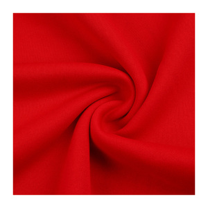 100% poliester kain Suede bulu domba setelan keringat rajutan warna Solid anti-pil luar ruangan dan penggunaan garmen bahan baku untuk tekstil - Product Image 1