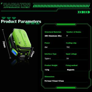 Enfriador Inalámbrico Magnético Great Roc, El Más Vendido, Para Teléfonos Móviles Gaming, Radiador Con Batería De 1800 mAh. - Product Image 5