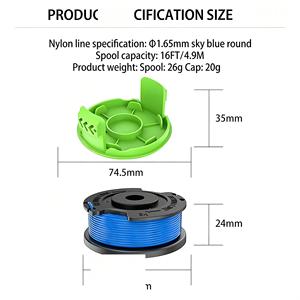 Paquete de 2 tapas de carrete para hilo de recortadora 3411546A-6, repuesto para 2900719 24V40V 80 21332 21342 2100302 G24LT G24LTK2 G24LT30M G24LT30MK2 - Product Image 4