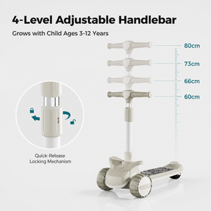 Patinete para Niños, Fácil <span class=keywords><strong>de</strong></span> Usar, Plegable, <span class=keywords><strong>de</strong></span> 3 Ruedas, con Plataforma Extra Ancha, Ruedas Silenciosas, Ajustable para Niños Pequeños - Product Image 3