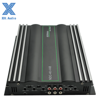 Amplificateur de voiture en aluminium de classe AB 40W*4CH de niveau d'entrée, puissance maximale de 600W avec crossovers et égaliseurs pour système audio de voiture