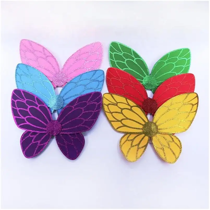 Decoration Wings alas de mariposas Moving Craft Blue Fairy Dance Costume Glowing Huge Of Fire Monarch Butterfly Wings