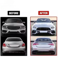 Nouveauté pour Mercedes Benz Classe C 2015-2021 W205, conversion en kit carrosserie style AMG C63 W206 2026 avec phares LED et pare-chocs