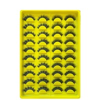 Lot de 20 paires de faux cils effet œil de chat ailé, spectaculaires, épais, volumineux et denses, semi-faits à la main, sans cruauté animale
