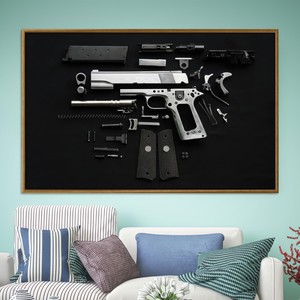 Disassembled Gun Wall Art <b>Canvas</b> Print Modern Art Deco Panel Hanging Clear <b>Framed</b> <b>Canvas</b> - Product Image 3