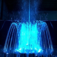 Fuente de agua musical danzante pequeña para exteriores con boquilla de chorro de agua de gran altura