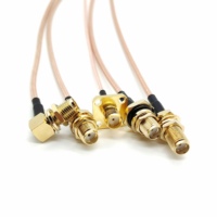 Pas de quantité minimale de commande personnalisé RP SMA mâle à femelle MMCX tnc bnc n mâle câble coaxial coaxial RG174 RG178 RG316 câble de raccordement en queue de cochon
