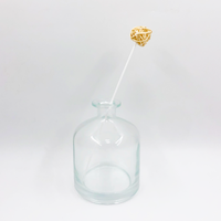 Bouteille diffuseur de parfum en verre vide ronde de 500 ml avec bouchon en liège, emballage en carton