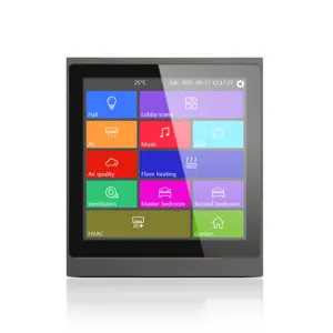 Smart hotel Touch Screen Temperature Control KNX Panel Wall Central Control Glass Smart KNX Switch