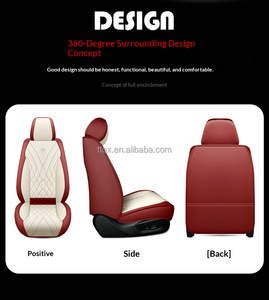 Coprisedili Auto in Pelle Premium Completi Universali per Cinque Posti, Accessorio Interno per Tutte le Stagioni, Compatibili con <span class=keywords><strong>Peugeot</strong></span> 508 3008 <span class=keywords><strong>2008</strong></span> - Product Image 6