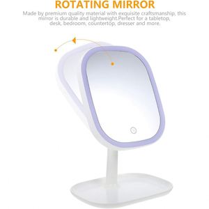 <b>LED</b> Light Magnifying Desktop Makeup <b>Mirror</b> with 360 Swivel Personalized Design Double Sided 10X Zoom - Product Image 4