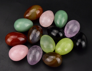 En gros naturel sculpté améthyste oeufs de jade, kegel yoni oeufs pour l'exercice vaginal - Product Image 5