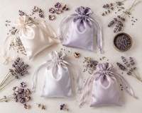Sachet en satin personnalisé pour pot-pourri de lavande et herbes, cadeaux parfumés et emballages décoratifs