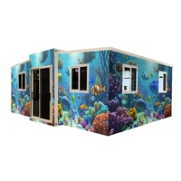 Villa préfabriquée de luxe australienne de 40 pieds, maison mobile de 20 pieds, 3 chambres, extensible, panneau sandwich en acier, garantie 5 ans