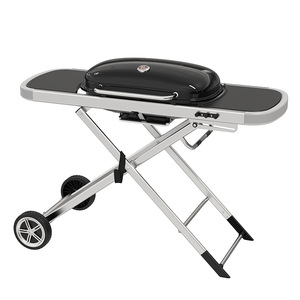 Portable Folding Barbecue Grill Oval Charcoal Outdoor Camping Multifunctional <b>Foldable</b> Rust Proof With Carry Case - Product Image 2