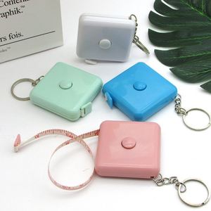 1.5M Flexible Retractable Soft Measure Keychain Dual Inch Cm Scale <b>Portable</b> Auto <b>Lock</b> Measuring Tape for Sewing and Gift - Product Image 2