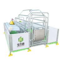 Nouveau lit de gestation en acier galvanisé, cage de mise bas, équipement d'élevage porcin, équipement d'élevage, portable, lourd, 1 an de garantie