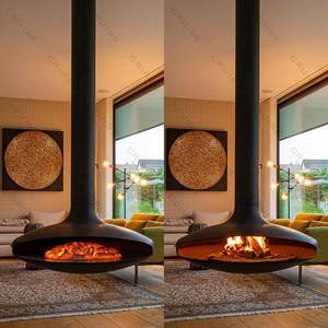 موقد سخان خشب كروز موقد معدني معلق مع حرق الأخشاب مواقد خشبية مثبتة على الحائط - Product Image 2