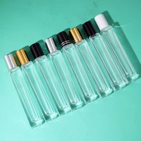 Venta al por Mayor de Botellas de Vidrio Cuadradas Planas de 10 ml con Rodillo, Botellas de Aceite Esencial con Rodillo de Metal, Botellas de Bola Rodante de 10 ml