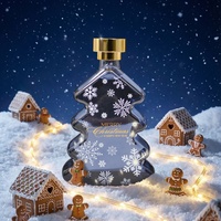 Diffuseurs d'arômes en verre de luxe pour huiles essentielles et parfums, flacons vides de 200 ml et 500 ml, et coffret cadeau – Collection Noël