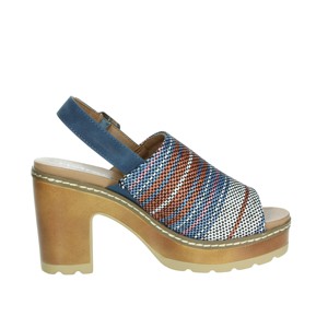 Sandali con tacco stringato alla moda 170528 punta e punta aperta estate/autunno strass Sexy Outdoor stile Jeans - Product Image 4
