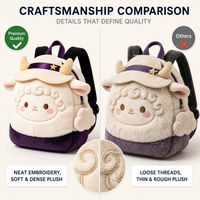 Sac à dos enfant personnalisé en peluche motif cowboy ou mouton, service OEM ODM pour cadeaux promotionnels de marque en gros