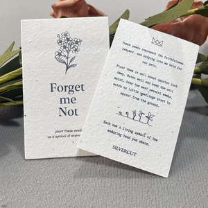 Biểu Tượng Tùy Chỉnh In Ấn Cảm Ơn Bạn Giấy Cho Doanh Nghiệp Nhỏ Thân Thiện Với Môi Nhà Máy Phân Hủy Sinh Học Hạt Giống Hoa Thẻ Với Có Thể nhìn thấy Hạt Giống - Product Image 2