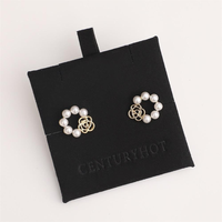 Carte d'insertion pour bijoux avec logo personnalisé, écologique, 6x6 cm, en microfibre, avec bouton pression, sac cadeau pour carte d'insertion de bijoux