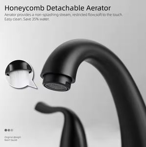 2 Griff 8 Zoll breiter Spread Messing Wasserhahn für Waschbecken 3 Loch 8 Zoll Pop Drain Baugruppe Chrom 2-Griff Becken Wasserhahn Halle - Product Image 5