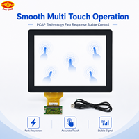 Kit écran tactile USB en verre trempé de 8 pouces, 10 points multi-touch, panneau tactile personnalisé PCAP pour HMI industriel