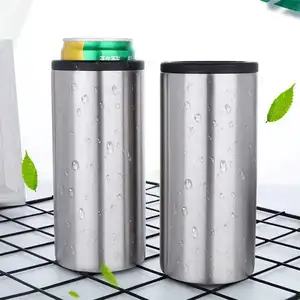 NOUVEAU 12oz Skinny Can Cooler 12oz Bouteille de bière cola en acier inoxydable Cold Keeper Bouteille de réservoir sous vide froid isolée à double paroi