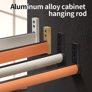 Nhà Máy Tùy Chỉnh Quần Áo Đường Sắt Tùy Chỉnh Vòng Da Tủ Quần Áo Ống Treo Tường Quần Áo Treo Đường Sắt Tủ Quần Áo Thanh - Product Image 2