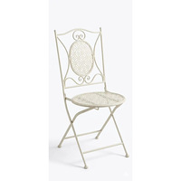Chaise pliante d'extérieur en fer forgé de style européen, chaise longue de patio et de balcon, ensemble table et chaises de jardin vintage vieilli