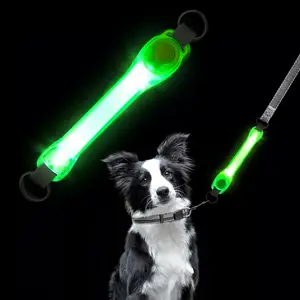 Lampe à LED Collier pour chien Collier lumineux pour chien Bande lumineuse à LED de sécurité pour chiens chats Sécurité lumineuse pour la nuit