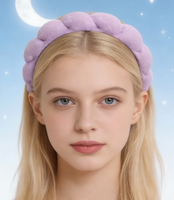 Accessoires de cheveux éponge personnalisés lavage visage démaquillage douche, bandeau éponge de spa facial