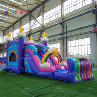 WINSUN maison rebondissante licorne videur avec toboggan personnalisé extérieur licorne gonflable gonflable enfants trampoline à vendre